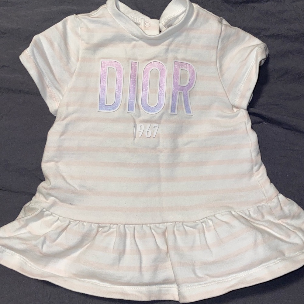 Baby dior dress for baby girls worn once size 3 months